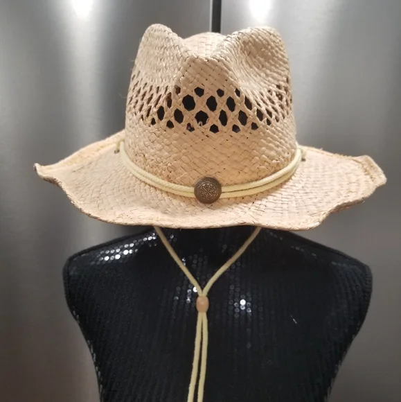 Jaxon Unisex  Straw Western Cowboy Hat One Size - Picture 5 of 14